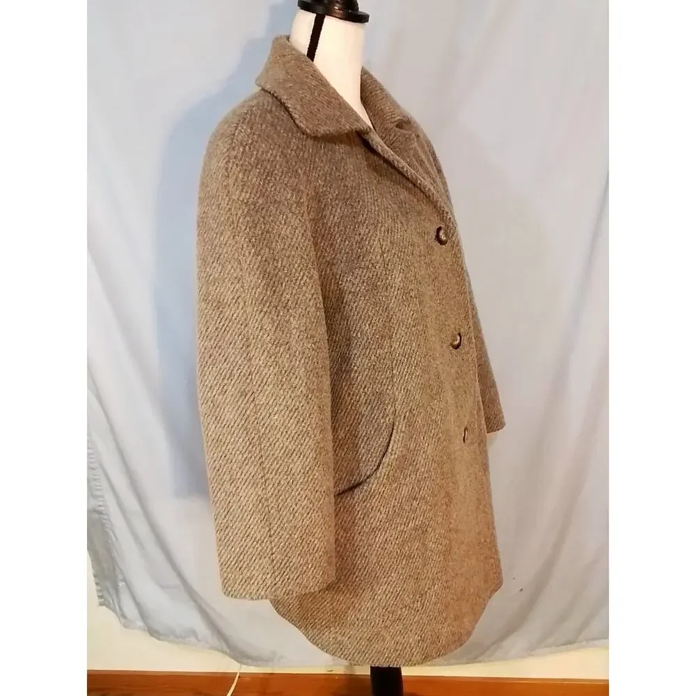 Alorna womens vintage brown coat.